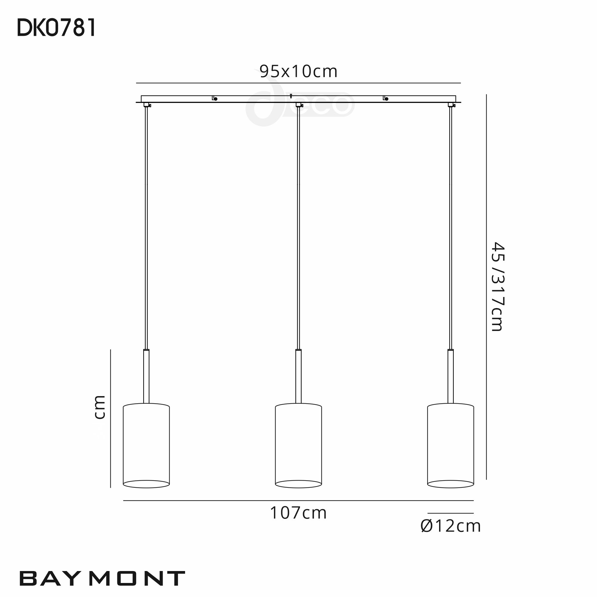 Baymont SN WH Ceiling Lights Deco Linear Fittings
